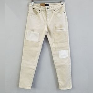 Polo Ralph Lauren Astor Slim Boyfriend Beige Jeans Patchwork Girls Size 14